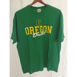Oregon Ducks T Shirt Mens XL Green NCAA College Football Gildan Heavy Cotton